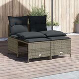  4-dijelni set vrtnih sofa od poliratana s jastucima sivi | shoptok.hr