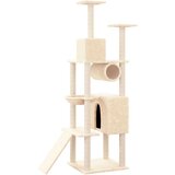  Penjalica za mačke sa stupovima za grebanje krem 168 cm | shoptok.hr
