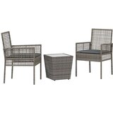 Bistro set za vrt 3 pcs Siva poliratan | shoptok.hr