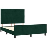  Okvir za krevet bez madraca tamnozeleni 140x190 cm baršunasti | shoptok.hr