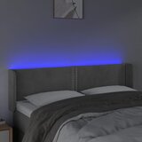  LED uzglavlje svjetlosivo 147x16x78/88 cm baršunasto | shoptok.hr