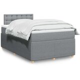  Krevet s oprugama i madrac svjetlosivi 120 x 200cm od tkanine | shoptok.hr