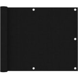 Balkonski zastor crni 75 x 400 cm od tkanine Oxford Cijene