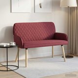  Dvosjed s nogama od punog drva 2-sjedalo Vinska crvena | shoptok.hr