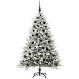 vidaXL Umjetno božićno drvce s rasvjetom i setom kuglica Zelena 180 cm | shoptok.hr