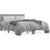 Furnova Posteljni okvir siva sonoma 120x200 cm inž. les in kovina, (21937487) | Shoptok.si