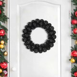  Vijenci s božićnim kuglicama 2 pcs Crna 33 x 33 x 7 cm | shoptok.hr