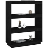 Ormarić za knjige / pregrada crni 80x35x103 cm od borovine | Eponuda.ba