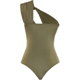 Trendyol X Zeynep Tosun Khaki Window Detailed Knitted Snake Accessory Bodysuit | ePonuda.com