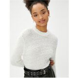 Koton Plush Sweater Crew Neck Long Sleeve Ribbed Cene