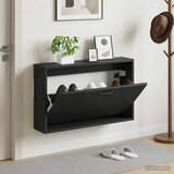  Ormar za cipele na zidu HAARLEM 71 x 17 x 43 cm Crna - Crna | shoptok.hr