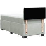 Box spring krevet s madracem svjetlosivi 90x190 cm baršunasti | shoptok.hr