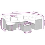  8-dijelni set vrtnih sofa od poliratana s jastucima sivi | shoptok.hr