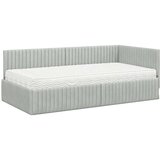  Kutni krevetni okvir s madracem 2 kom. Svjetlosiva 100 x 200 cm | shoptok.hr