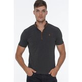 Dewberry muška majica T8571 zippered dark black | ePonuda.com