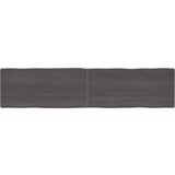 vidaXL Stolna ploča tamnosmeđa 220x50x(2-6) cm obrađena hrastovina | shoptok.hr