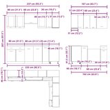  11-dijelni set kuhinjskih ormarića "Lyon" Staro drvo Inženirsko drvo | shoptok.hr