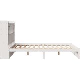 vidaXL Knjižna postelja brez ležišča bela 140x190 cm trdna borovina | Shoptok.si