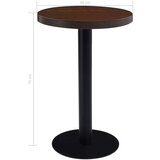 vidaXL Bistro miza temno rjava 50 cm mediapan | Shoptok.si