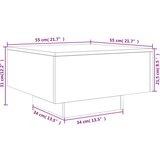 vidaXL Stolić za kavu boja hrasta 55x55x31 cm od konstruiranog drva | shoptok.hr