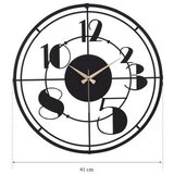 WALLXPERT dekorativni metalni zidni sat netro new black | ePonuda.com