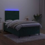  box spring s madracem LED tamnozeleni 120x200 cm baršun | shoptok.hr