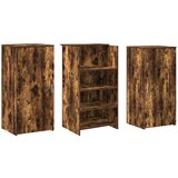  Sprejemna miza dimljeni hrast 155x50x103,5 cm inženirski les | Shoptok.si