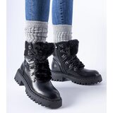 Gemre Black workers with decorative fur Quarto | Shoptok.si