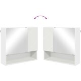vidaXL Ogledalna omara s polico Bela 59 x 17 x 55 cm Konstruiran les | Shoptok.si