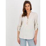 RUE PARIS Shirt-WN-KS-VE51.30X-light beige | Shoptok.si