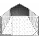  Vanjska kućica za pse sa stazom 8x2x1,5 m pocinčani čelik | shoptok.hr