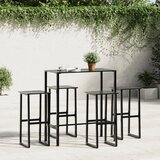  Barski stolci 4 kom crni 38x38x80 cm od čelika obloženog prahom | shoptok.hr