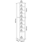 MID.YOU Regal Za Čevlje Salia, Bela, Barva Hrasta | Shoptok.si
