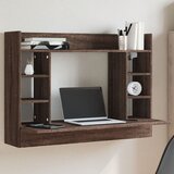 vidaXL Zidni radni stol boja smeđeg hrasta 105x48x75 cm drveni | shoptok.hr