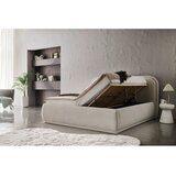 Meise Möbel Krem tapecirani bračni krevet s prostorom za odlaganje s podnicom 180x200 cm Soma – | shoptok.hr