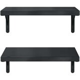 vidaXL Zidne police 2 kom 50 x 30 cm crne nehrđajući čelik | shoptok.hr
