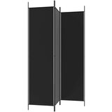Sobna pregrada s 3 panela crna 150 x 200 cm od tkanine | shoptok.hr