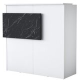 Woody Fashion sto za prijem 110x110x40cm Bijeli mramor Cijene