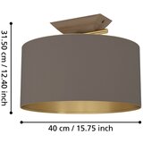 Eglo 390335 - plafonsko svetlo santandria 1xE27/40W/230V smeđa/zlatna | Eponuda.com