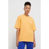 Adidas Bombažna kratka majica ženski, oranžna barva