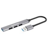 Manhattan 168427 3.0/3xUSB 2.0 480Mbps/1xUSB 3.0 5Gbps/sivi USB HUB 4port | ePonuda.com