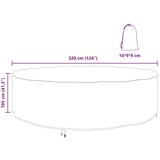 vidaXL Prevleka za zunanje pohištvo 320 x 320 x 105 cm 210D tkanina | Shoptok.si