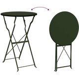 Bistro Stol Tamnozelena Ø 50 x 71 cm Čelik s prahom | shoptok.hr