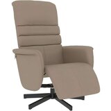  Naslonjač od umjetne kože s osloncem za noge boja cappuccina | shoptok.hr