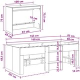  Krevet za djecu s visokim okvirom i stolom Bijela 80 x 160 cm - Bijela | shoptok.hr