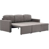 vidaXL Trosed modularni kavč z ležiščem taupe iz blaga, (20925479) | Shoptok.si