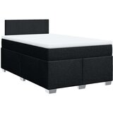  Krevet s oprugama i madracem crni 120 x 200cm od tkanine | shoptok.hr