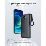 Veger portable battery with built-in cables C10 10000 mAh, black | shoptok.hr