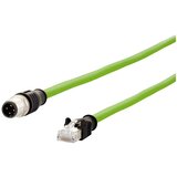 Metz Connect 142M4D15020 M12 omrežni kabel CAT5e S/UTP 2 m zelena PUR plašč, kislinsko odporen, odporen na ozon, UV odporen, primeren za verigo za spe, (20532997) | Shoptok.si