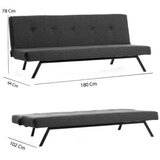 Atelier Del Sofa Zola sklopiva sofa tamno siva | Eponuda.ba